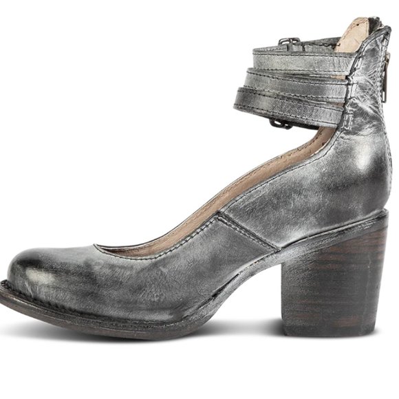 NWOB Freebird by Steven Randi Heels Black Leather Size 9 - Worn once in house - Picture 10 of 14